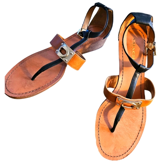 EUC | Coach New York | Sandal Ankle Strap Thong | INES ITL | Size: 7B - Picture 1 of 12